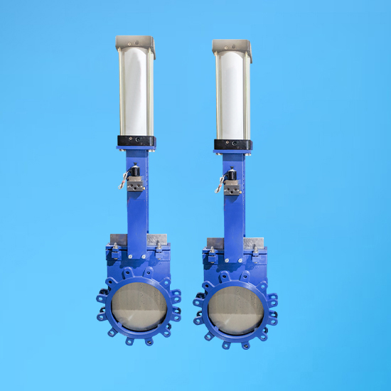 Pneumatic Knife Gate Valve Manufactured by DA Engineering in Ahmedabad